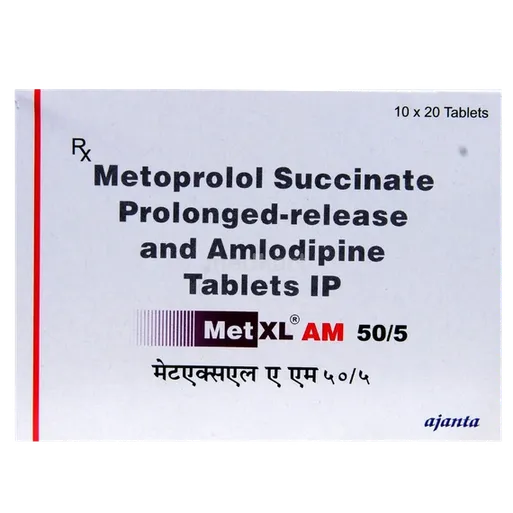 met xl am 50/5 tablet 20's